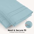thumbnail image 4 of Lux Decor Twin XL Sheets Set 4 Piece - 16” Deep Pocket Bed Sheets Set, Ultra Soft Microfiber Bedding Sheets & Pillowcases - Blue, 4 of 9