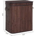 thumbnail image 2 of Laundry Hamper with Lid, Bamboo Launry Basket with Handles, 2 of 7