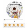 thumbnail image 6 of 13 Inch Round Placemats Set of 4, Spring Groundhog Non Slip Heat Insulation PP Table Mats, Watercolor Sunflower Botanical Vintage Washable Place Mats for Kitchen Dining Party Table Decor, 6 of 7