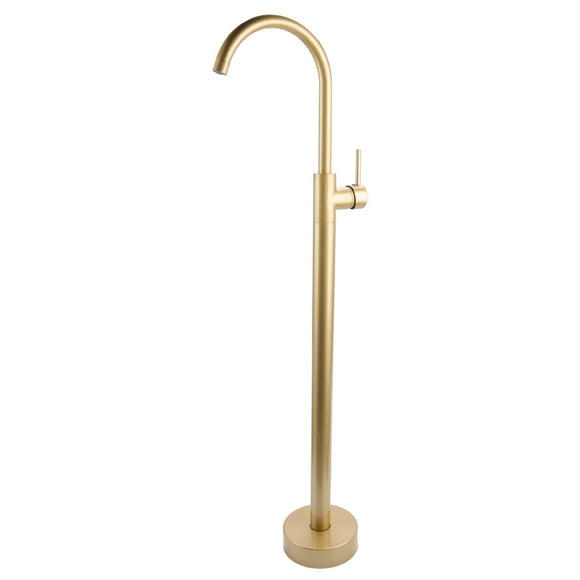 Freestanding Bathtub Faucet, Floor Standing Tub Faucet European Style Brass Stainless Steel Without Hole Floor Stand Tap Mixer Tap