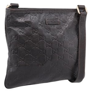 Pre-Owned Gucci Crossbody Guccissima Leather Brown Leather Crossbody Bag Bag