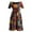CL6, variant on Bintarealwax African Print Short Sleeve Dress Ankara Plus Size Colorful Bright Casual Party Dress with Belt