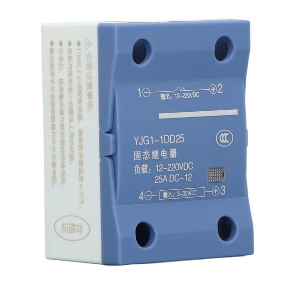 Interruptor De Relé De CC A CC, Menos Interferencia Corriente De Carga De 25 A Entrada De 3-32 V Salida De 12-220 V Relé De Estado Sólido Monofásico Para Equipos De Maquinaria