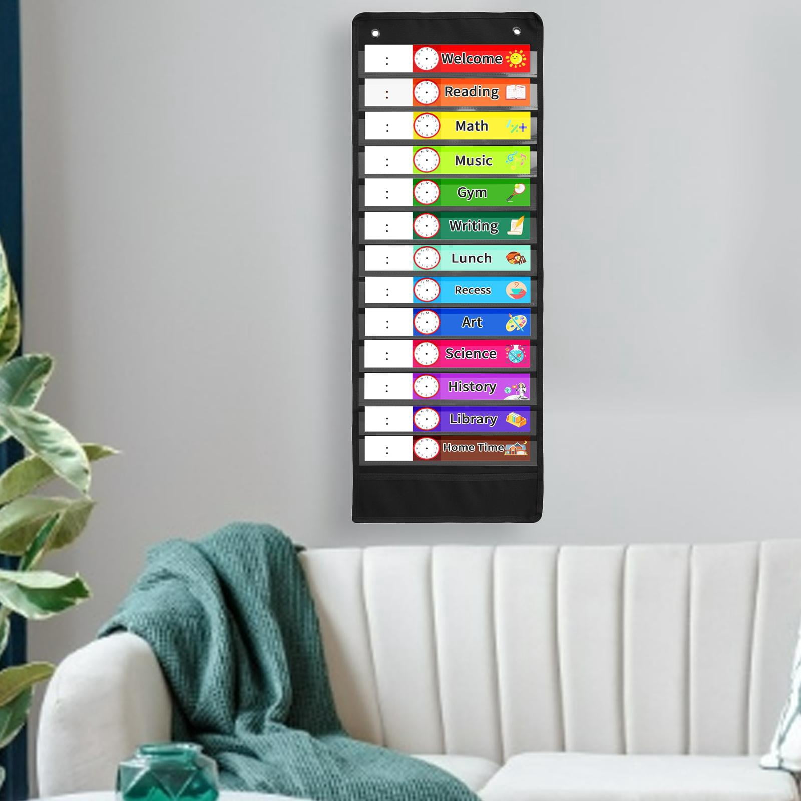 Daily Schedule pocket picture Eraser Monthly Pockets Calendar for