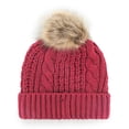 thumbnail image 2 of Women's '47 Burgundy Washington Commanders Meeko Cuffed Knit Hat with Pom, 2 of 2