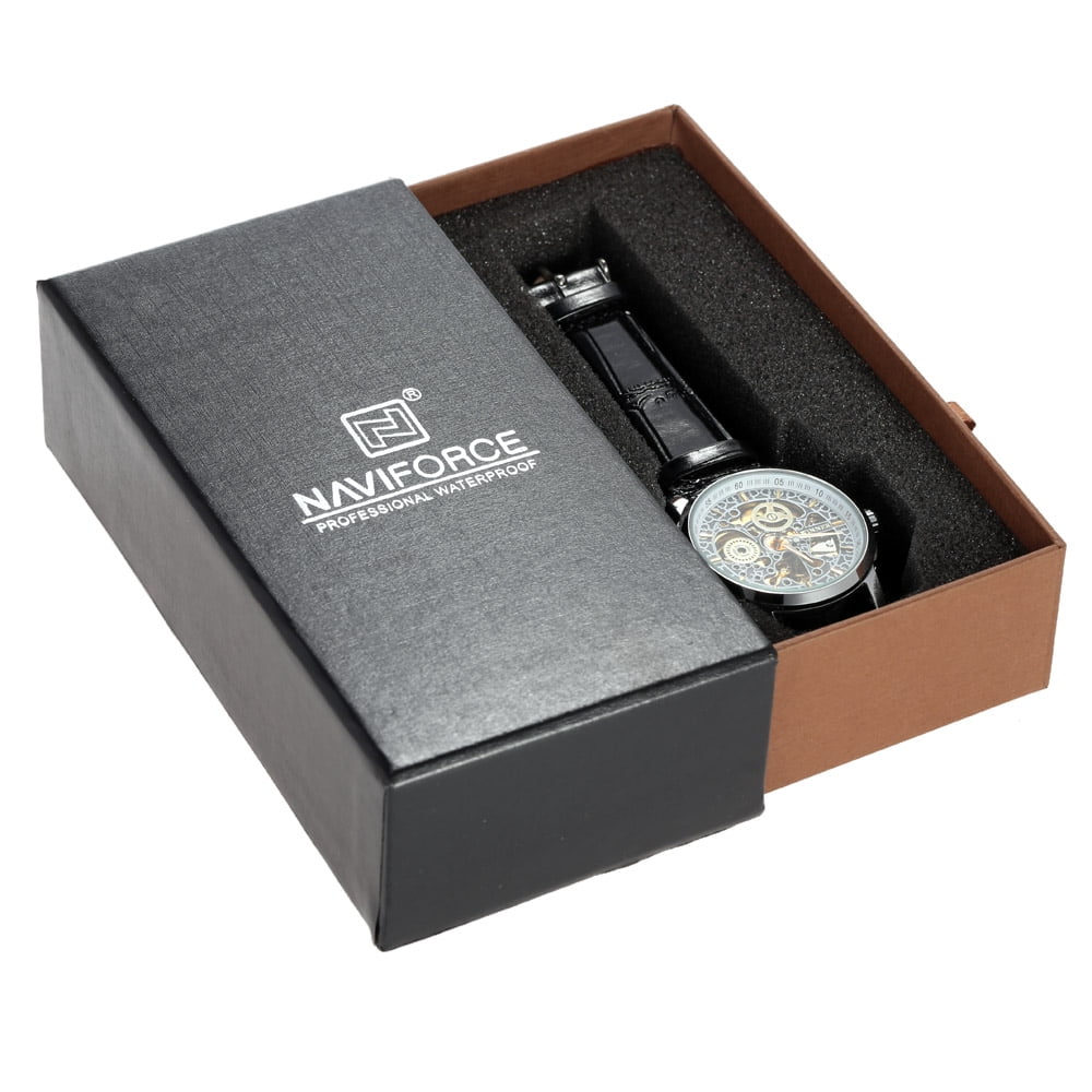 Naviforce Execellent Beautiful Sturdy Slide drawer Watch Case Elegant Gift Box Multifunctional Storage Box Walmart