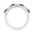 thumbnail image 2 of ANGARA Lab Grown 1.32 Ct Blue Sapphire and Diamond Crossover Ring for Women in 14K White Gold (Size-4mm) | September Birthstone, Anniversary, Jewelry Gift for Women | Lab-Grown Blue Sapphire Ring, 2 of 8