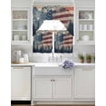 thumbnail image 3 of 4th of July Swag Kitchen Curtains Sets for Windows 24 Inch Length, Independence Day Mountain Forest Short Window Curtain Panels Swags Valances and Tiers 3 Piece Set for Cafe/Dining Room, 3 of 5