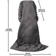 thumbnail image 6 of Lightweight Wearable Comforter/Blanket for Adult Women and Men, Super Soft Comfy Warm Plush Throw with Sleeves Wrap Robe - 6ft Size, Dark Grey, 6 of 6