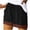 Black, variant on Women's Shorts Patchwork Drawstring Elastic Waist Summer Casual Travel Shorts with Pockets