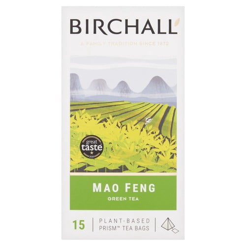 Birchall Mao Feng Green Tea Bags 15's, British Import (Pack of 3)