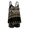 thumbnail image 4 of Women Plus Size Bathing Suits Paisley Print Two Piece Swimsuit Tankini Swimwear, 4 of 7