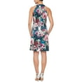 thumbnail image 2 of SL Fashions Women's Floral Knee Halter Dress Green Size 12, 2 of 2