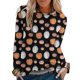 thumbnail image 2 of Camiseta de moda Sexy informal de Halloween para mujer, camiseta estampada de manga larga con cuello redondo y fruncido, blusa, Tops Pompotops FGAJ8008, 2 of 5