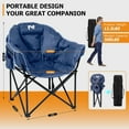 thumbnail image 6 of ABORON Oversized Heated Camping Chair with Pillow, Outdoor Portable Heated Folding Chairs, Patio Lounge Chairs with 3 Heat Levels, Heating Chair for Outdoor Sports, Camping, 6 of 11