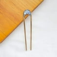 thumbnail image 3 of Shaped Hair Pins Clips 2 Pieces Gold Large Metal French Style Hair Pin Fork Stick 2 Prongs Updo Chignon Pins for Women Girls Buns Thin Thick Hair Accessories, 3 of 4