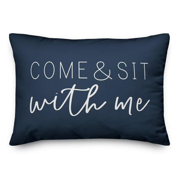 Creative Products Come & Sit With Me Navy 14x20 Indoor / Outdoor Pillow