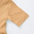 thumbnail image 3 of Tfken Soft Dresses Girls Comfy Holiday Travel Girls Short Sleeve Dresses Elegant Solid Color Kids Trendy Clothes Size 48-54 Months, 3 of 3