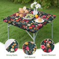 thumbnail image 4 of Pioneer Flower Floral Print Pattern Square Fitted Tablecloth with Elastic Edge,Square Table Cover,Washable Elastic Table Cover for Home Kitchen Party Decor 34"x34", 4 of 6