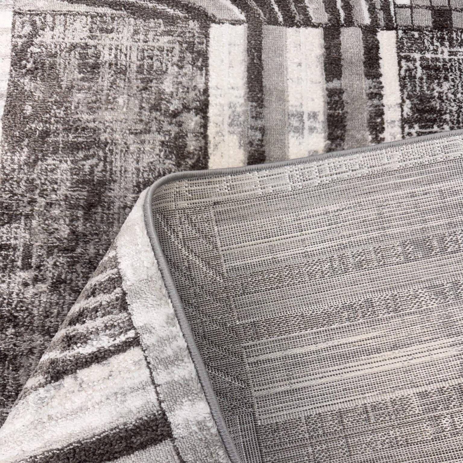 Tapis d'interieur abstrait Rug Branch Cadence, beige creme, moderne - Salon, chambre, salle a manger et cuisine