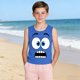thumbnail image 5 of Camisolas de cuello redondo para niños pequeños y niños a la moda, lindas camisetas con estampado degradado, parte inferior suave sin mangas, camisetas para niñas, 5 of 6