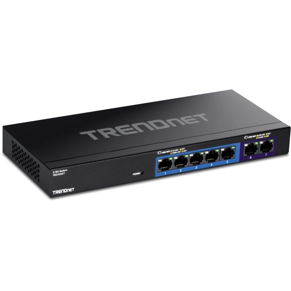 Conmutador para juegos TRENDnet TEG-S327, 7 puertos, multigigas, 20 Gbps