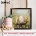 thumbnail image 6 of 1pc Rustic Wooden Bunny and Eggs Wall Art, 8x8 Inch Farmhouse Decor, Indoor Hanging or Tabletop Easter Decoration for Home, Living Room, Kitchen, Bedroom, No Electricity Needed, 6 of 9