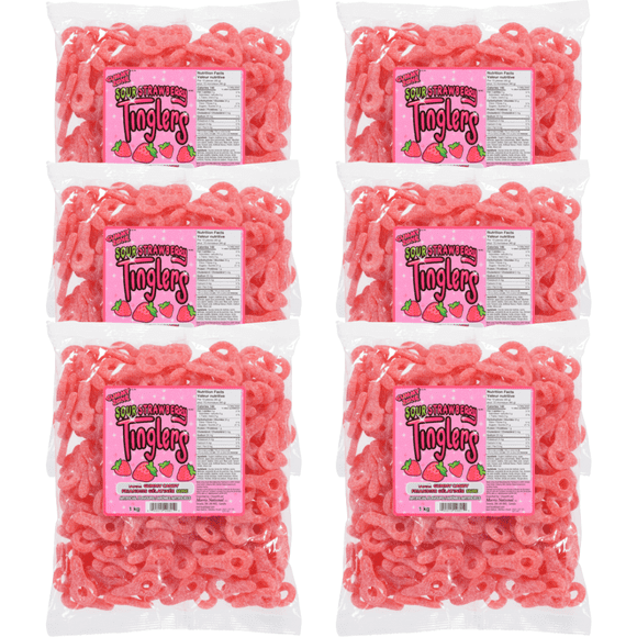 Gummy Zone Sourstraw Tangle, Assorted Fruit Flavored Sour Candy Ribbons, Bulk 1kg (2.2 lbs) Bag, Tangy & Colorful Chewy Candy for Parties and Events