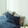 thumbnail image 4 of Organictune 2 Pack Velvet Pillowcases, Ultra Soft and Cozy Luxury Zippered Pillow Cases, Navy Blue, King, 20" x 36", 4 of 5