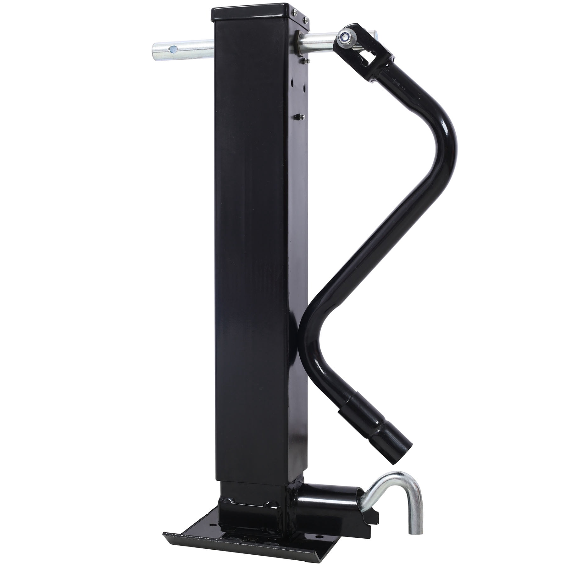 Heavy-Duty Weld On Trailer Jack 12,000 lbs. Capacity Sidewind Crank, 26 Inch Travel For Heavy-Duty Trailers Easily Hitch & Unhitch