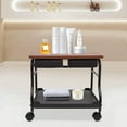 thumbnail image 2 of 2 Tiers Beauty Salon Nail Or Foot Bath Spa Portable Trolley Cart for Foot Rest Pedicure Manicure Funiture Massage Table Salon Supplies Footrest Stand (Coffee), 2 of 9