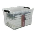 thumbnail image 3 of Sandmovie 34 Quart Clear Large Plastic Storage Box, Plastic Storage Bin with Lid, Pack of 4, 3 of 8