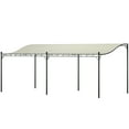 thumbnail image 2 of Outsunny 10' x 20' Outdoor Pergola Canopy, Metal Patio Canopy with Drainage Holes for Backyard, Garden, Porch, Cream White, 2 of 9