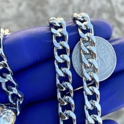 Mens Huge Flared Cross Fully Iced Pendant Cuban Link Hiphop Necklace Silver Tone Hip Hop Chain 30 Inch