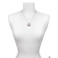 thumbnail image 3 of Delight Jewelry Silvertone Believe Banner on Pink Crystal Heart Miracles Ring Charm Necklace, 18", 3 of 4