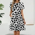 thumbnail image 2 of Dalmatian Pattern Sundress Short Sleeve Dress Summer Women Clothes Dress for Women Dresses, 2 of 7