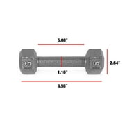 CAP Barbell 5lb Cast Iron Hex Dumbbell, Single