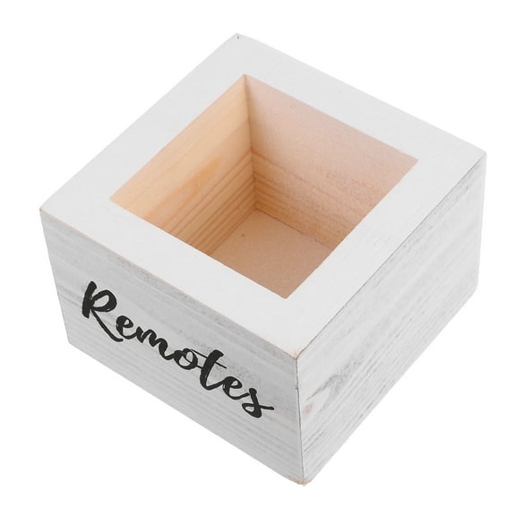 HEMOTON Wooden Remote Control Storage Box Multi for Easy Access and Organization at Home or Office 10.5x5.5x4.5 Inches