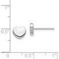 thumbnail image 2 of 14K White Gold Polished Heart Post Earrings (7 X 7) Made In Turkey th997, 2 of 5