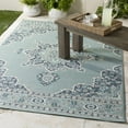 thumbnail image 4 of Hauteloom Orla Hallway, Kitchen Patio Outdoor Runner Rug - Traditional - Navy, Pale Blue, Teal - 2'5" x 11'10", 4 of 13