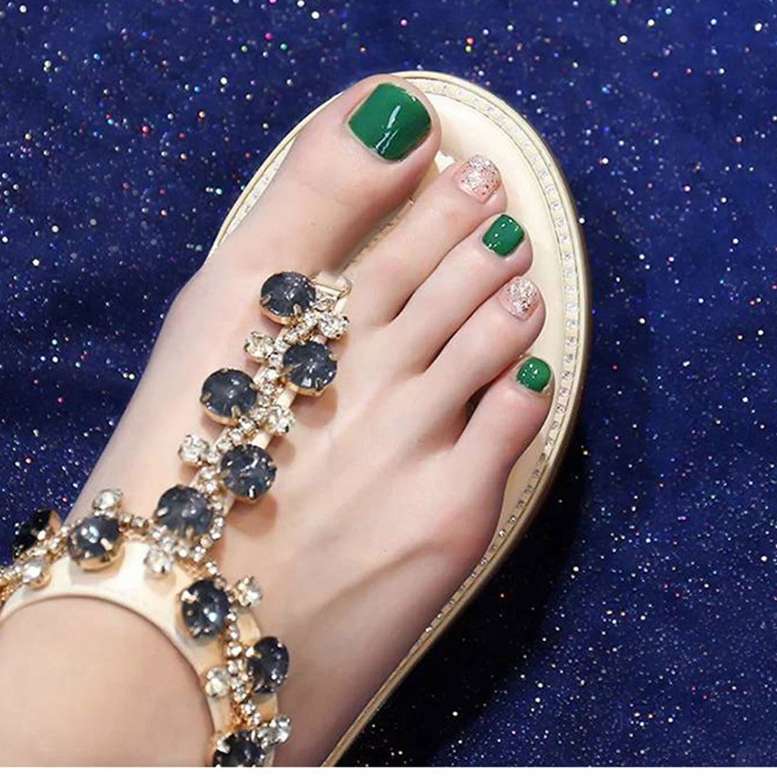 Toenail piece 24 Pieces Of Wearable Full Paste Manicure False Nail