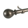 Decopolitan 1" Diameter Ball Telescoping Drapery Rod Set 72144" Bronze