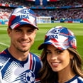 thumbnail image 6 of Cevemin USA 2026 Patriotic Flag Soccer Baseball Cap, Adjustable Sport Printed Sun Hat for Men Women Football Sports Fans Daily Outdoor Wear, 6 of 7
