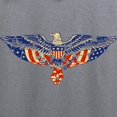 thumbnail image 3 of CafePress - Retro Eagle And USA Flag Zip Hoodie - Zip Hoodie, Classic Hooded Sweatshirt with Metal Zipper, 3 of 4