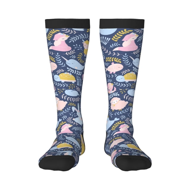 Balery Cute Baby Animals Calcetines novedosos Calcetines deportivos Calcetines hasta la rodilla Calcetines de algodón Calcetines originales y geniales
