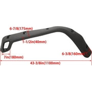 Kojem 6PC 7 Wide Wheel Fender Flare Protector for 1997-2006 Jeep Wrangler TJ 2004-2006 Wrangler LJ Extended Pocket-Riveted Style Black
