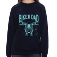thumbnail image 3 of Big Size Biker Dad Graphic Long Sleeve Crewneck Tee - Navy XL, 3 of 4