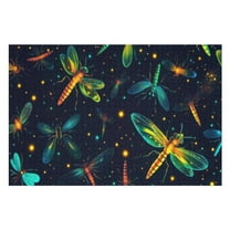 Puzzles for Adults 300 Pieces - Vibrant Fireflies Glowing Dark With Their Bodies Illuminating Shades Funny Puzzles Educational Toys, Birthday Christmas Valentine's Day Gift