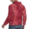 thumbnail image 6 of Goofa Abstract Red Marble for Men's Hooded Sweatshirt - Lightweight Pullover Hoodie with Kangaroo Pocket, Perfect for Everyday Wear-3X-Large, 6 of 7