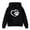 Black C, variant on WRKEKC Hoodies for Boys and Girls Dog Paw Ecg Print Long Sleeve Hooded Top with Pocket Drawstring 1-14 Years Playground Ready